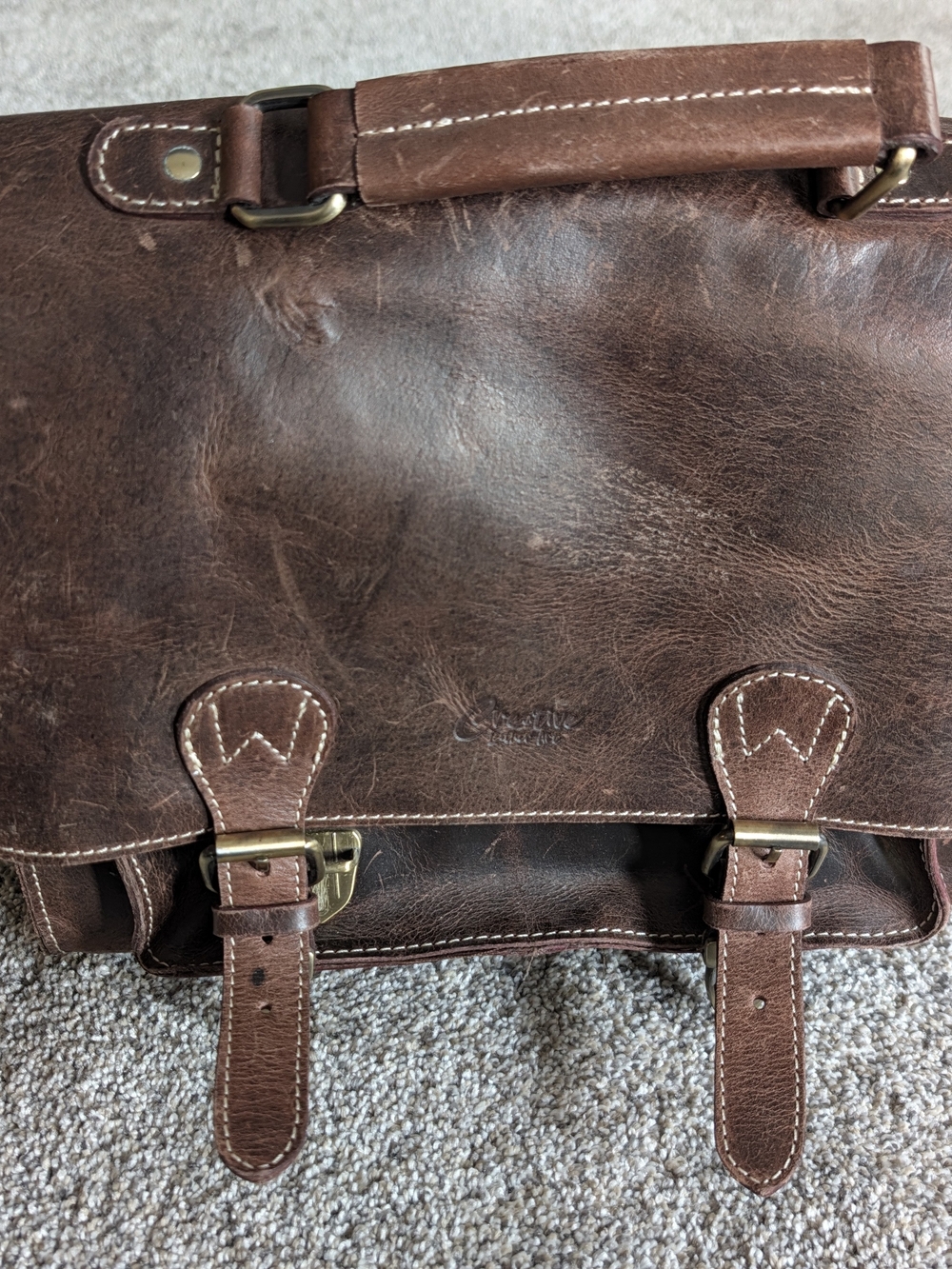 Leather CrossBody Camera Bag - Picture 2 of 14